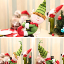 Christmas Wine Bottle Cover Santa, Wine Bottle Toppers for Home Holiday Christmas Decorations