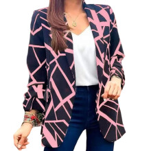 Women's Casual Long Sleeve Lapel Button Slim Work Office Blazer Jacket