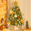 Mini Artificial Christmas Tree Gold Tabletop Decoration 5