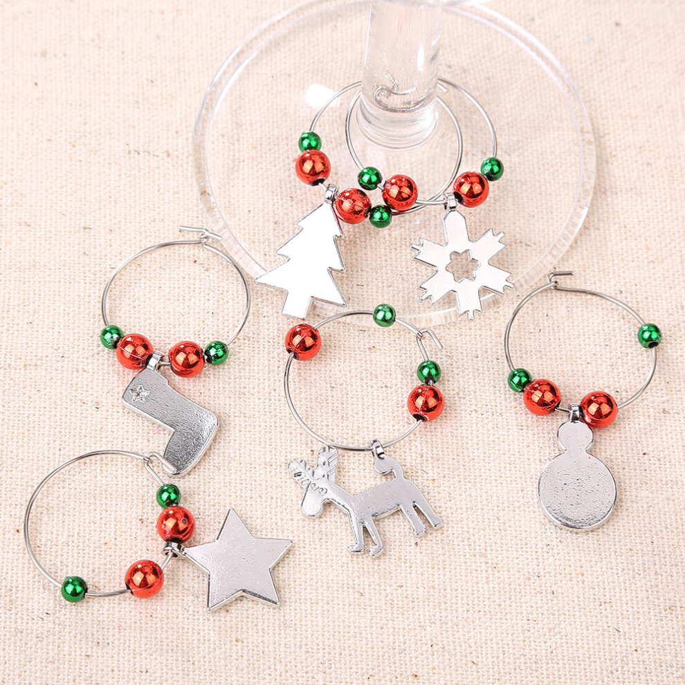 Wine Glass Charms Christmas Themed Wine Glass Markers Tags Identification Wine Charms For Stem Glasses 3545974780635