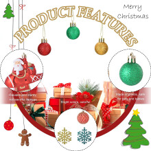 Christmas Ball Ornaments Set Decorative Baubles Pendants with Reusable Gift Package for Xmas Tree