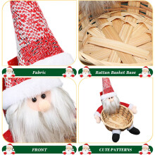 Weihnachtliche Süßigkeitenschale, niedlicher Aufbewahrungskorb für Weihnachtssüßigkeiten, Bonboniere, Tischdekoration für drinnen, Zucker- u