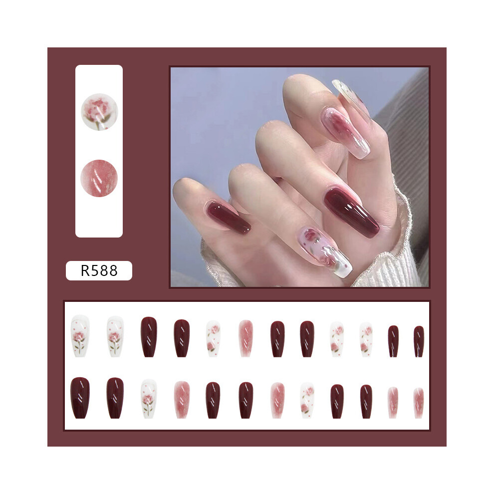 Press On Nails European Fake Nails Press On Nails Uv Seal Glossy Full Coverage Fit Nails Artificial False Nails Nails For Women 3545974792331