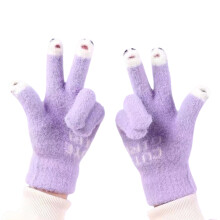 Cute Wool Knitted Gloves, Fashion Women Warm Gloves, Wool Touchscreen-Gloves