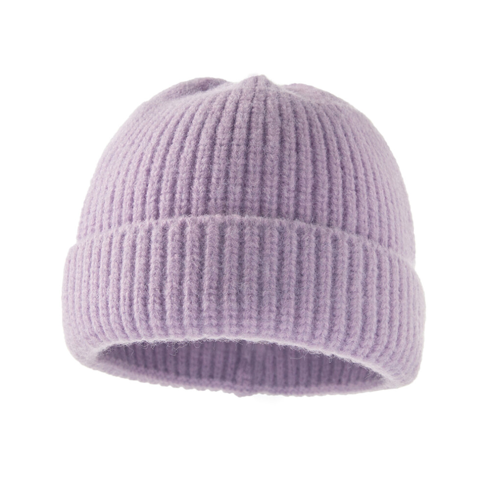 Baby Autumn Winter Warm Knit Cap, Children Pure Color Acrylic Fibers Wool Hat 3545974780918