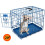 Blue 20in Dog Metal Training Cage with one door 1