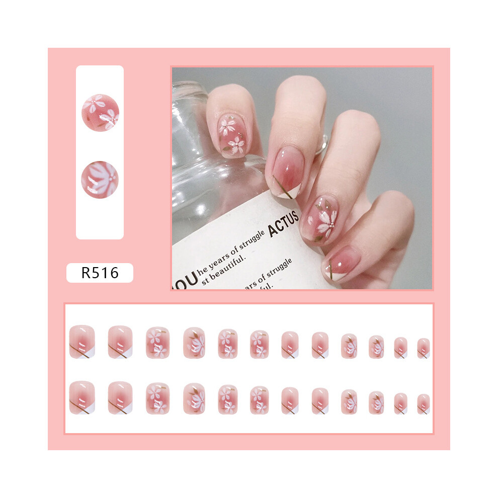 Press on Nails  European Fake Nails Press on Nails UV Seal Glossy Full Coverage Fit Nails Artificial False Nails Nails for Women