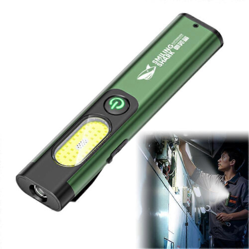 (Green) Led Keychain Flashlight Usb-C Rechargeable 600Lm Portable