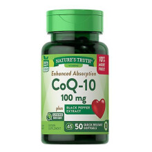 Nature's Truth Enhanced Absorption CoQ-10 Plus Black Pepper Extract,100 Mg ,50 Caps (Pack of 2)