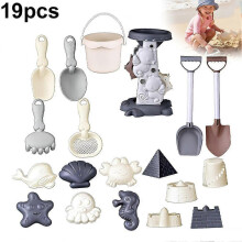 (19pcs) 17-19PCS Kids Beach Sand Toy Set Outdoor Play with Bucket Shovel Rake for Toddlers