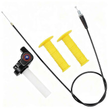 (Yellow) Motorcycle Handle Accelerator Cable Visual Accelerator Grips