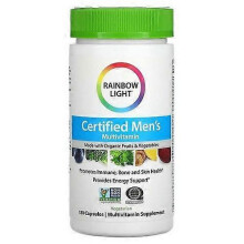 Rainbow Light Multivitamin for Men, Vitamin C, D & Zinc, Probiotics ,120 Capsules (Pack of 1)