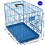 Blue 20in Dog Metal Training Cage with one door 2