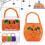 2 τεμάχια σακούλες με γλυκά για το Halloween, τσόχινες σακούλες με γλυκά, τρομα 3