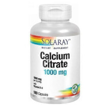 Solaray Calcium Citrate,1000 mg ,180 Caps (Pack of 1)