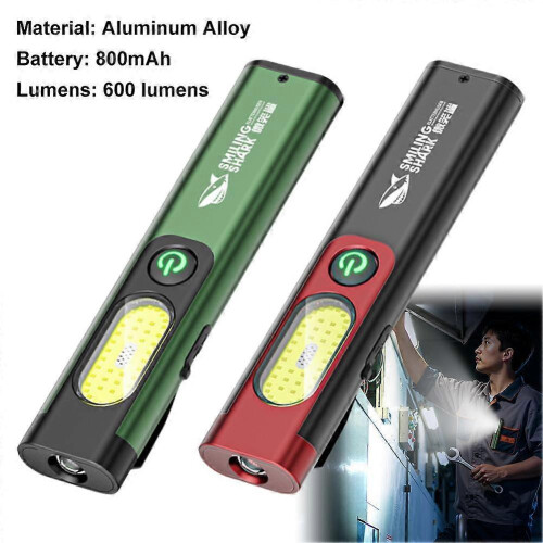 (Green) Led Keychain Flashlight Usb-C Rechargeable 600Lm Portable 2