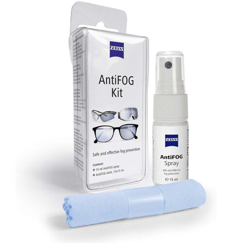 ZEISS Anti-Fog Kit Twin Pack 2 Cloths 2 Bottles Solution 2