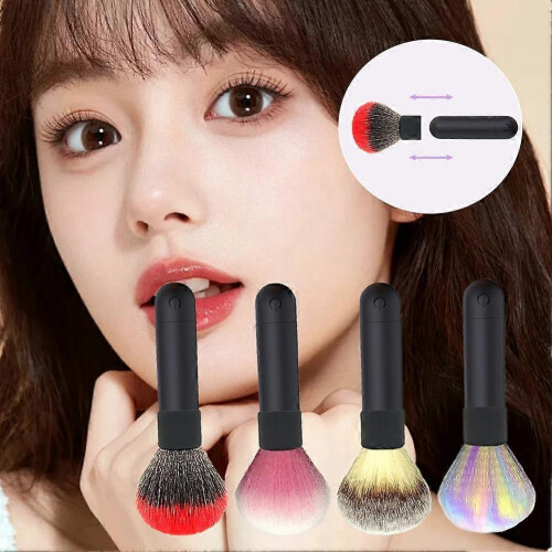 (Black red) High-Frequency Electric Makeup Brush Charging Blusher Facial Makeup Tools 1