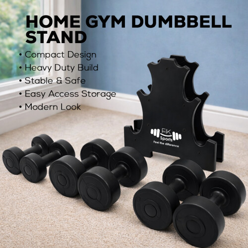 3 Tier Dumbbell Rack Storage Stand for Home Gym 1