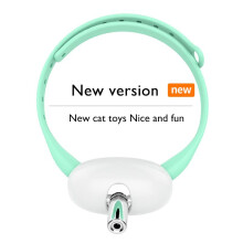 (white, Laser Collar) RUAYIRUA Smart Laser Cat Collar Automatic Interactive Pet Toy Adjustable Safety Red Light Rechargeable Kitten Exercise Toy