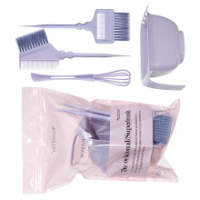 (Soft blue) Ergonomic Hair dyed Applicator Kit Hair dyed Brush Bowl For Smooth Blending And Even Distribution Of Color Formulas  Brown purple