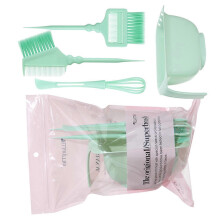 (Tsukizumi) Ergonomic Hair dyed Applicator Kit Hair dyed Brush Bowl For Smooth Blending And Even Distribution Of Color Formulas  Brown purple