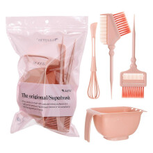 (Grey cotton powder) Ergonomic Hair dyed Applicator Kit Hair dyed Brush Bowl For Smooth Blending And Even Distribution Of Color Formulas  Brown purple