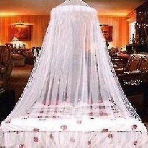 (Pink) Elegant Lace Bed Canopy Mosquito Net- Hung Dome 2