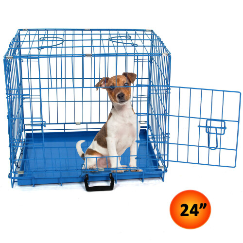 Actiaspet Blue 24in Dog Metal Training Cage