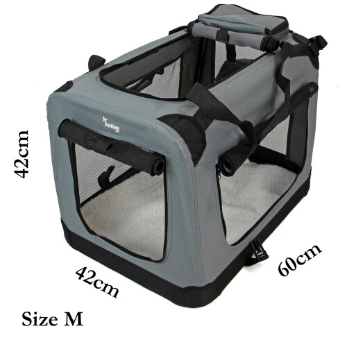 Actiaspet Medium Grey Fabric Pet Carrier 2