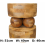Mango Wood Sculptural Side Table Modern Round Accent Table 40cm 2