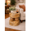 Mango Wood Sculptural Side Table Modern Round Accent Table 40cm 3