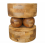 Mango Wood Sculptural Side Table Modern Round Accent Table 40cm 1
