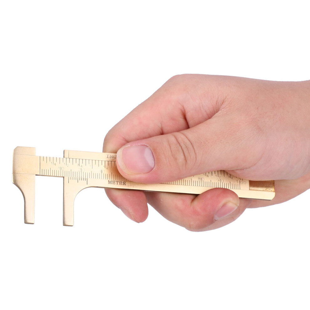Brass Vernier Caliper 0-100Mm Double Scale Ruler 4941393757408