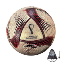 2022 Qatar Red World Cup Soccer Ball for Match Training Ball Bag Gift
