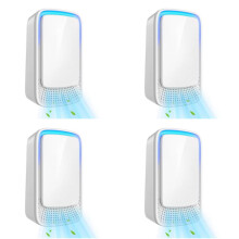 Stille Plug-in Luchtreiniger voor Thuisgebruik met Negatieve Ionisatortechnologie voor Slaapkamer, Huisdier, Keuken, Kantoor, 4 Stuk, UK-Stekker