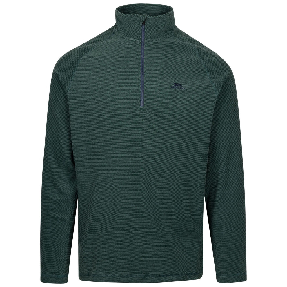 Trespass (S, Pine) Mens Keynote Anti Pilling 1/4 Zip Fleece Top Multicoloured