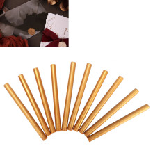 10Pcs Sealing Wax Sticks 11x135mm Metallic Golden