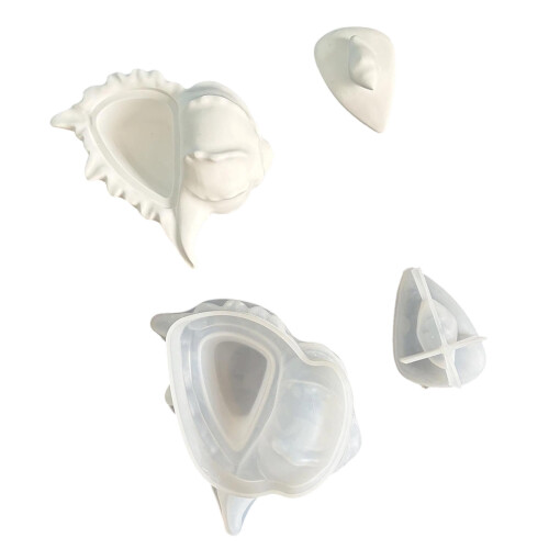 Mallette de rangement en Silicone, moules en forme de conque,