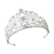Princess Tiaras Hair Ornament Princess Headpiece Jewelry-Silver