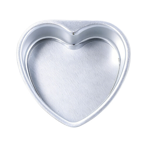 Professional Heart Cake Pan With Detachable Base-Silver 4 inch