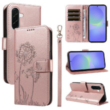 Compatible with Samsung Galaxy A37 5G Flip Case Stylish And Protective Dandelion Print Leather Phone Case with Card Slots And Wrist Strap