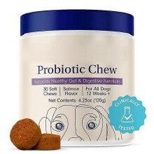 Dogs Pr0bi0tic Chew Nutritious Dog Treats 30 Soft Chews Salmon Flavor