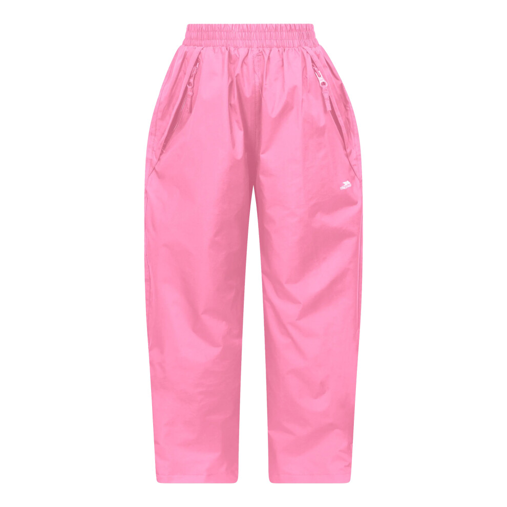 Trespass Pink Kids Echo Waterproof Trousers - Sweet - 3-4 Years - Sweet - 100% Polyester - Image 2