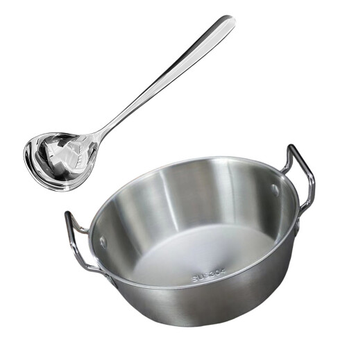 Korean Rice Wine Serving Bowl With Ergonomic Handles And