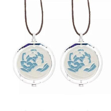 (2packs) League of Legends Arcane Jinx Blue Rose Necklace Game Accessories Pendant Gifts Lovers Friend Pendant 2025