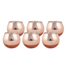 Glass Candle Holders,Diwali Gift Votive Candle Holders-Pink