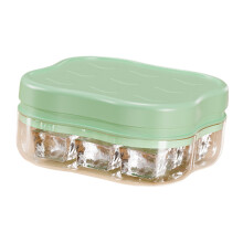 Efficient Silicones Ice Cubes Trays with Cover and Wire-Green