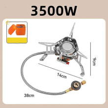 (3500W) Moose Rocket Stove, Outdoor Portable Double-Layer Windproof Three-Burner Stove