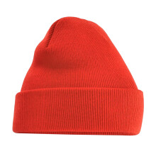 (One Size, Fire Red) Beechfield Soft Feel Knitted Winter Hat
